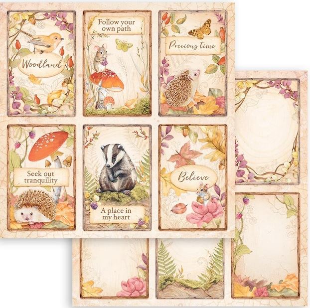 Stamperia Woodland Double-sided Paper - 6-Cards  (SBB963)