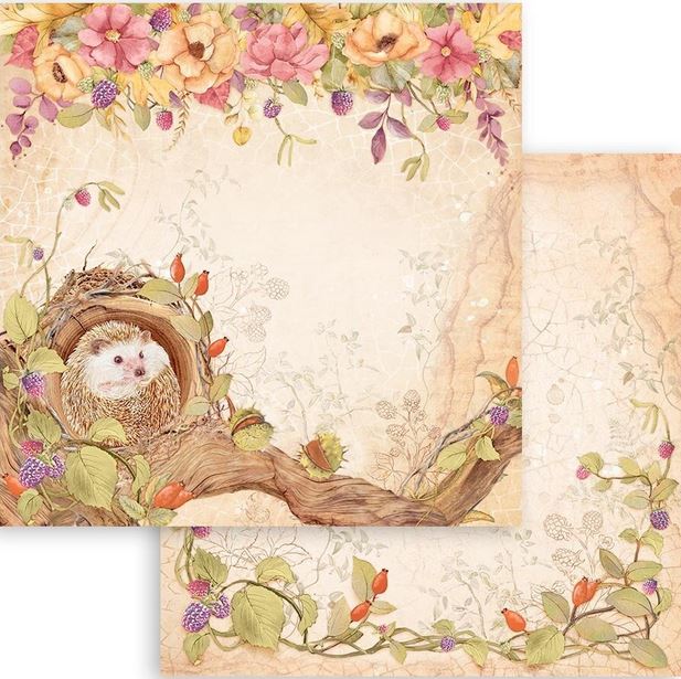 Stamperia Woodland Double-sided Paper - Hedgehog (SBB961)