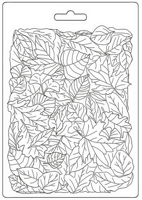 Stamperia Woodland Soft Mould A5 Leaves Pattern (K3PTA5658)