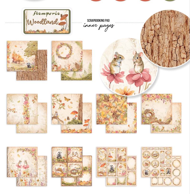 Stamperia Woodland 12x12 Inch Paper Pack