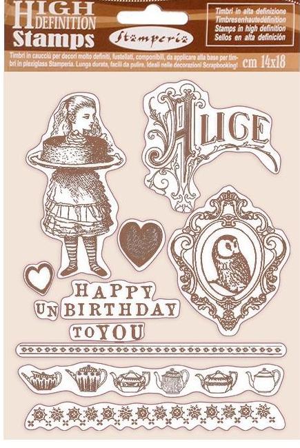 Stamperia Stamps - Happy Birthday Alice  WTKCC203 