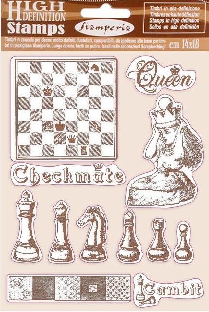Stamperia Stamps - Alice Checkmate WTKCC204 