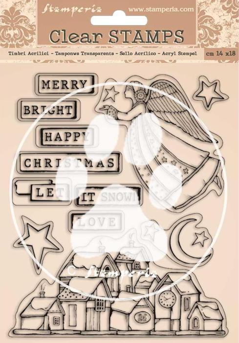 Stamperia Christmas Patchwork Clear Stamps WTK158