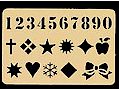 Brass Embossing Stencil - Numbers