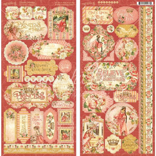 Graphic 45 Princess STICKERS (2 SHEETS)