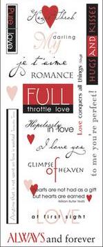 Me & My Big Ideas Varnish Stickers - Love & Romance Sayings