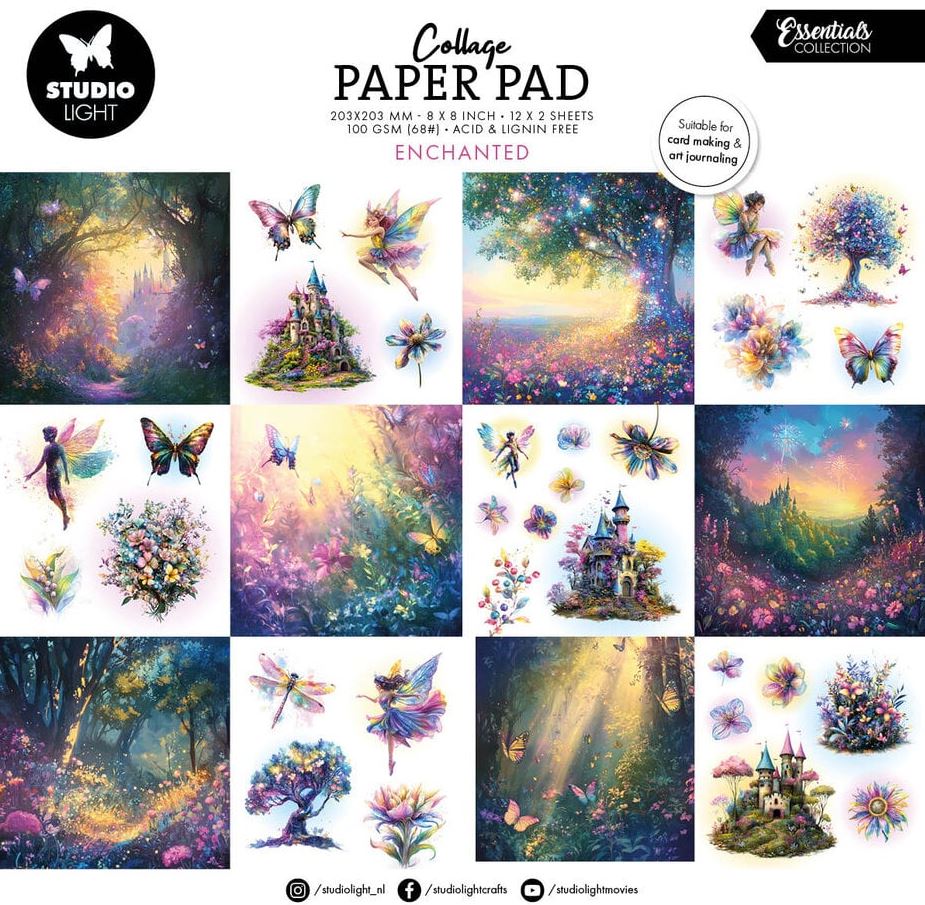 Studio Light Enchanted 8x8 Inch Collage Paper Pad (SL-ES-CPP411)