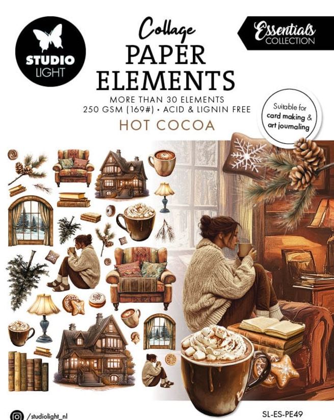 Studio Light Hot Cocoa Collage Paper Elements (SL-ES-PE49)