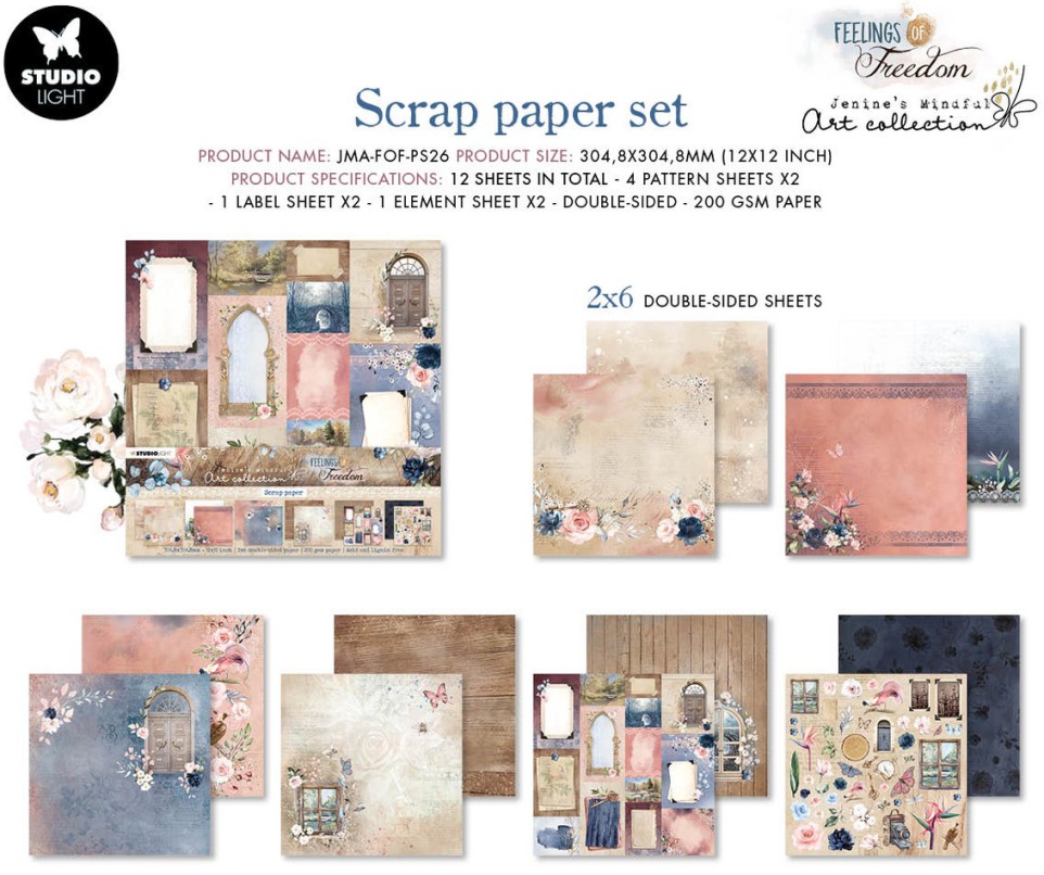 Studio Light Feelings of Freedom 12x12 Paper Pack (PS26)