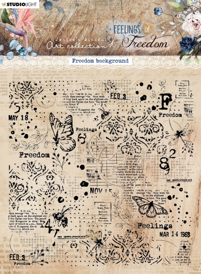 Studio Light Feelings of Freedom Clear Stamps Freedom Background (STAMP422)