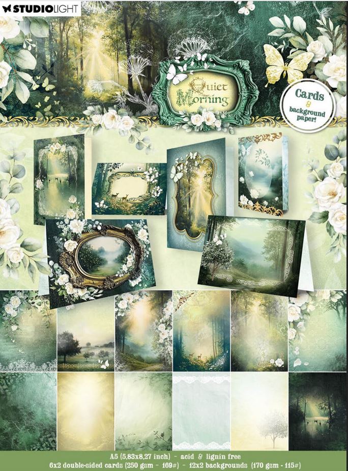 Studio Light Quiet Morning Designer Paper Pad Cards & Backgrounds (SL-QM-DPP401)