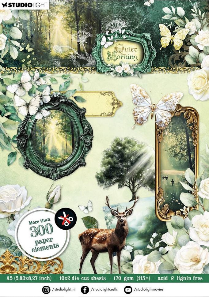 Studio Light Quiet Morning Die-cut paper Pad Embellishments (SL-QM-DCPP402)