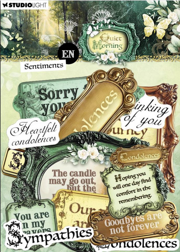 Studio Light Quiet Morning Paper Elements Sentiments EN (SL-QM-PE46)