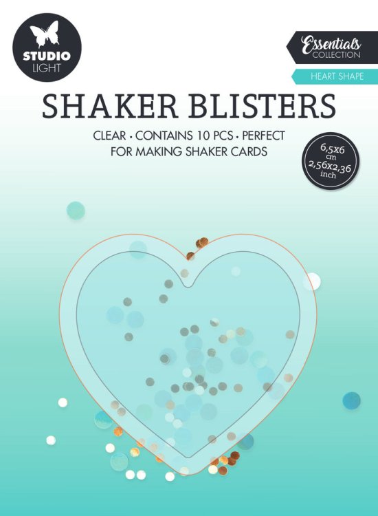 Studio Light Shaker Blister Pack Heart Shape (10pcs) (BLIS05)