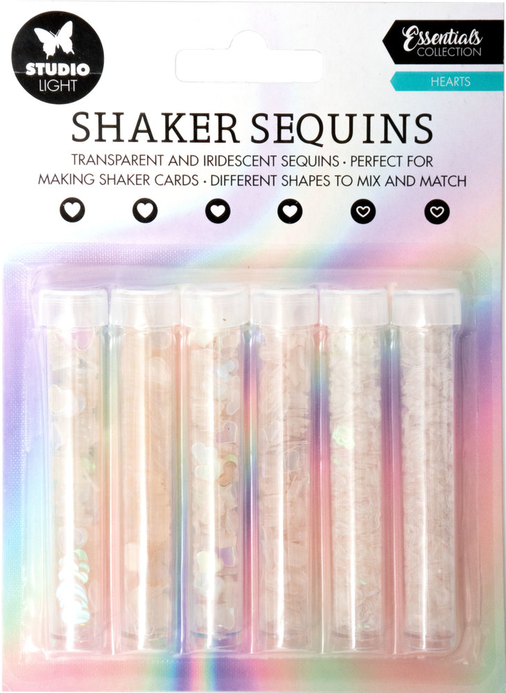 Studio Light Shaker Sequins Hearts (6pcs) (08)