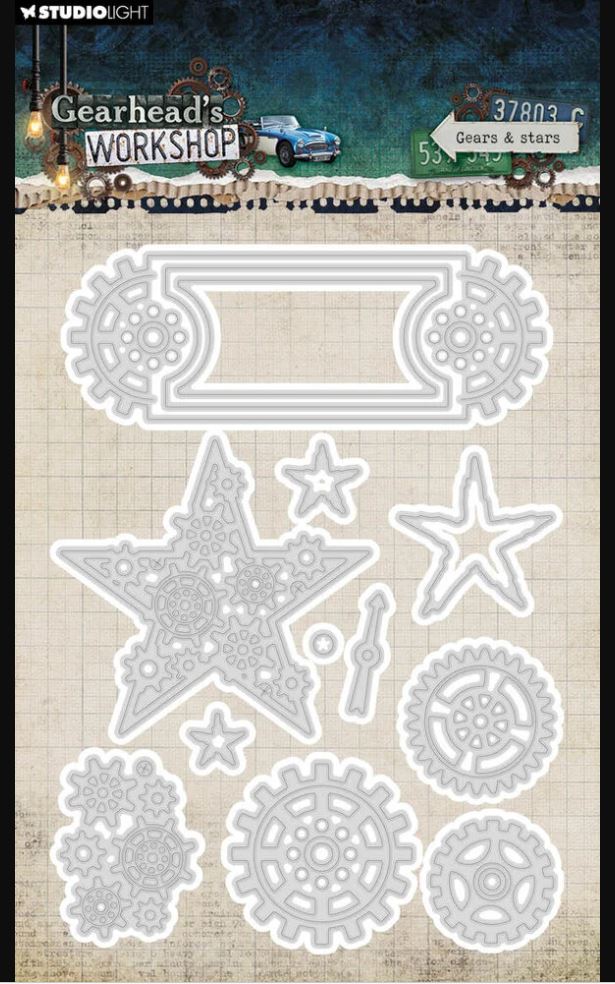 Studio Light Gearhead's Workshop Cutting Dies Gears & Stars (SL-GW-CD1106) 