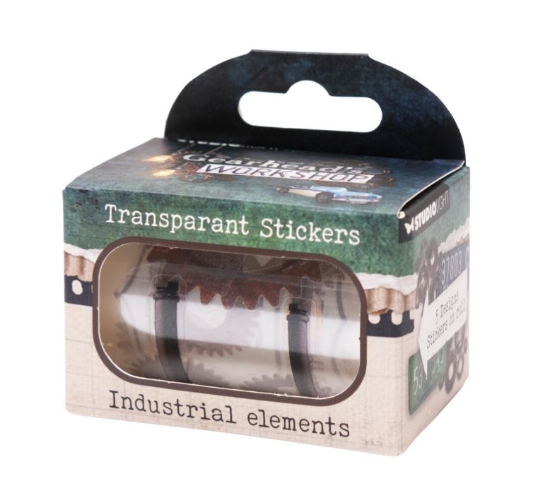 Studio Light Gearhead's Workshop Transparent Stickers Industial Elements (SL-GW-STIC73) 