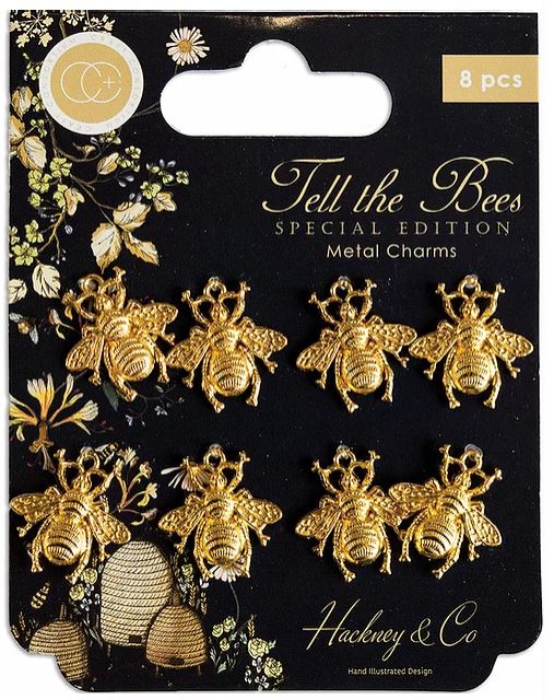 Craft Consortium Tell the Bees - Special Edition - Gold Bee Metal Charms