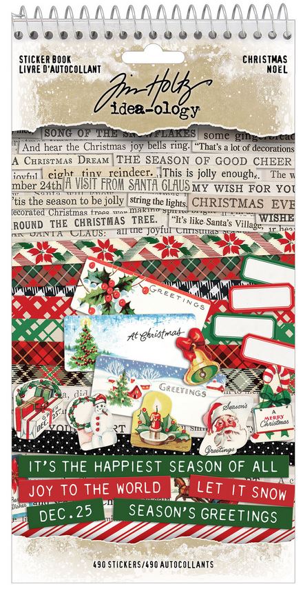 Tim Holtz idea-ology Christmas Sticker Book (TH94451)