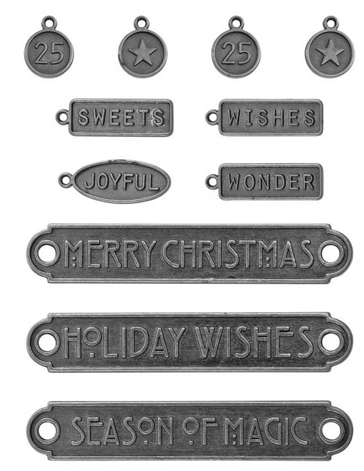 Tim Holtz idea-ology Christmas Word Plaques + Tags (TH94446)