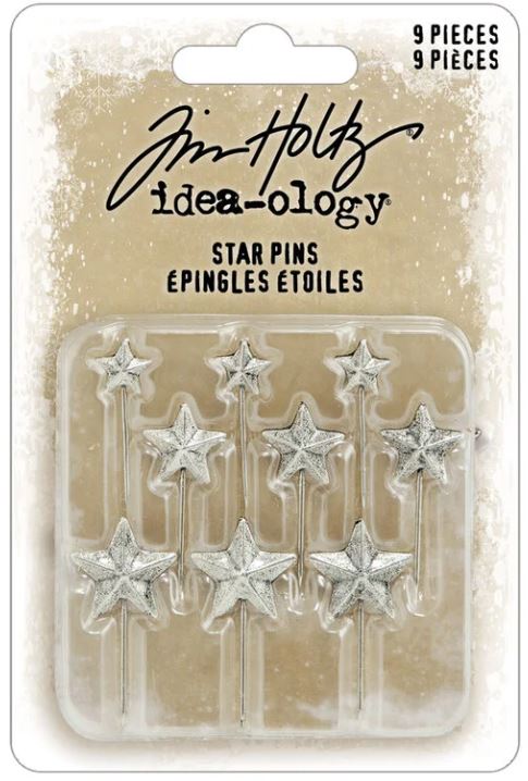 Tim Holtz idea-ology Christmas 2026 Star Pins (TH94498)