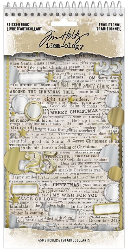 Tim Holtz idea-ology Christmas Sticker Book Traditional (TH94503)