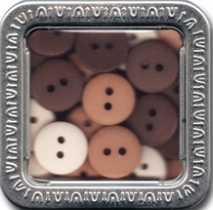 Maya Road Trinket Buttons - Earth (48pcs)