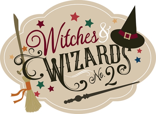 Echo Park Paper Kit Carta Scrapbooking Witches & Wizards No.2: 12 Fogli Double Face 30x30 Cm + Adesivi, Tema Magia