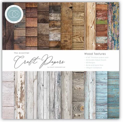 Craft Consortium Essential Craft Papers - Wood Textures (6x6)