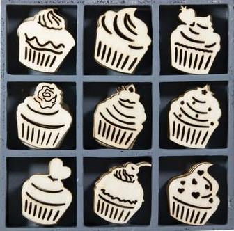 Wooden Shapes - Cup Cakes
