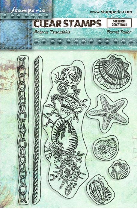 Stamperia Songs of the Sea Clear Stamps Shells (WTK181)