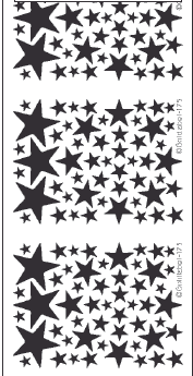 Peel-Off - 5 Point Star Mix  (175)